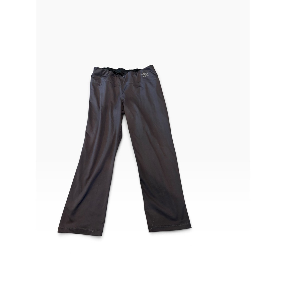 Umbro Athletic Pants Small Black Cropped Straight Leg Activewear